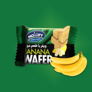ویفر 40 گرمی موزی  Momify محصولات شکرشکن مازندران ، انواع بیسکویت غلات ، دایجستیو ، تزئینی و کرمدار ، انواع ویفر با طعم های متنوع و دلنشین با برند مامی فای Momify